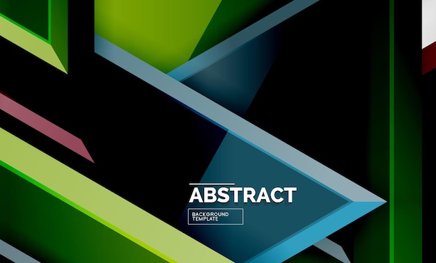Driehoeken repetiton geometrische abstracte achtergrond veelkleurige glanzende driehoekige vormen hitech poster omslagontwerp of webpresentatie sjabloon met kopieerruimte
