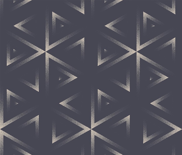 Driehoeken Stipple Graphic Fancy naadloze patroon Vector abstracte achtergrond