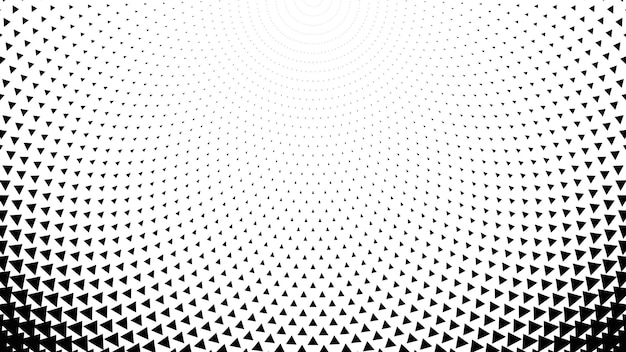 Driehoekige halftone achtergrond. Geometrische zwart-wit kaart.
