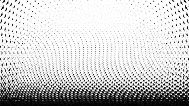 Driehoekige halftone achtergrond. Geometrische zwart-wit kaart.