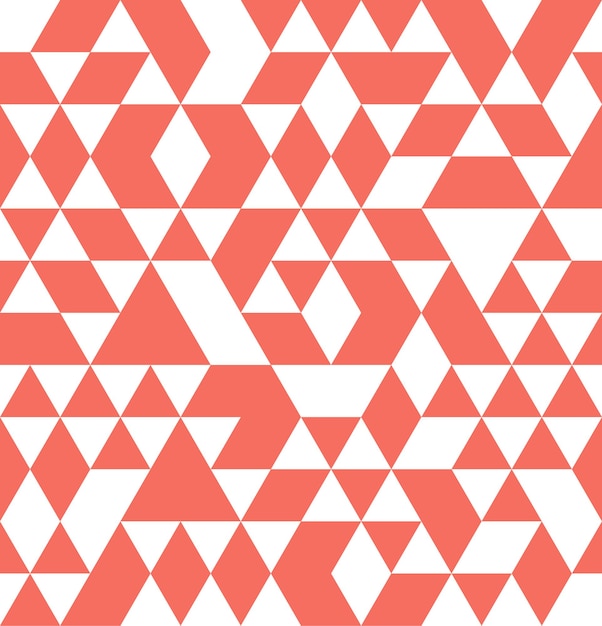 Driehoekspatroon in Living Coral kleur. Abstracte geometrische achtergrond. Kleur van het jaar 2019. Luxe en elegante stijlillustratie