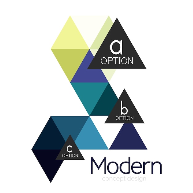Driehoekvormig ontwerp abstract bedrijfslogo icoonontwerp bedrijfslogo branding embleem idee