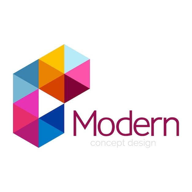 Driehoekvormig ontwerp abstract bedrijfslogo icoonontwerp bedrijfslogo branding embleem idee
