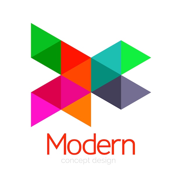 Driehoekvormig ontwerp abstract bedrijfslogo icoonontwerp bedrijfslogo branding embleem idee