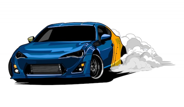 Illustrazione di auto drift