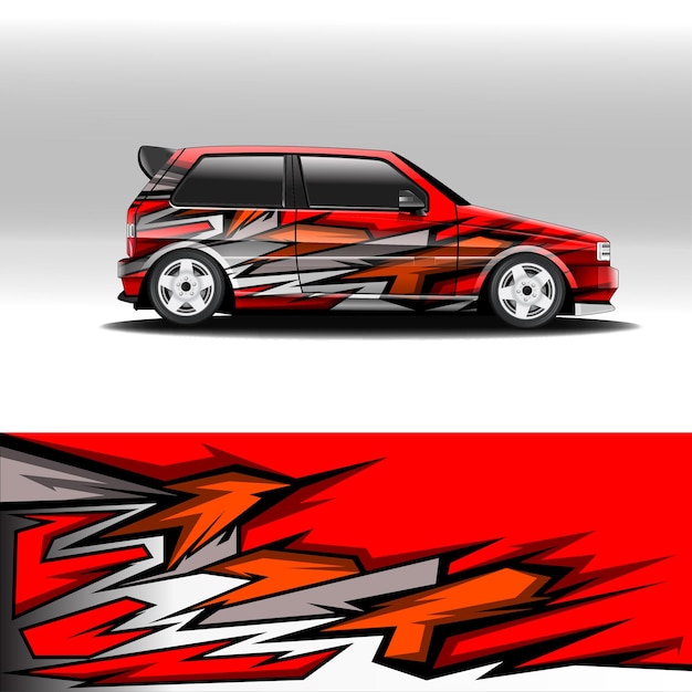 Drift car racing vector template editable