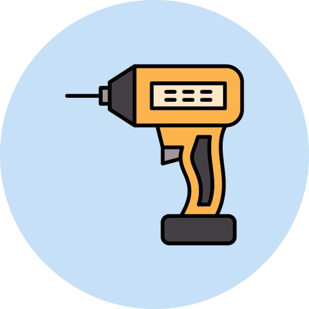 Drill Flat Illustration