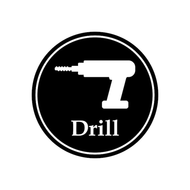 Drill icon vector