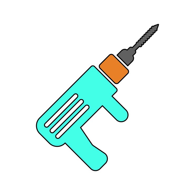 Vector drill machine icon