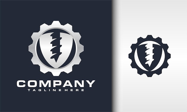 Drill shield gear logo