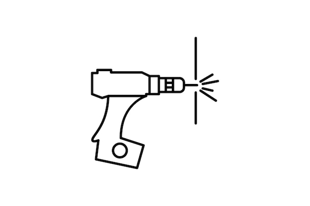 드릴링 수동 아이콘 디자인 벡터 템플릿