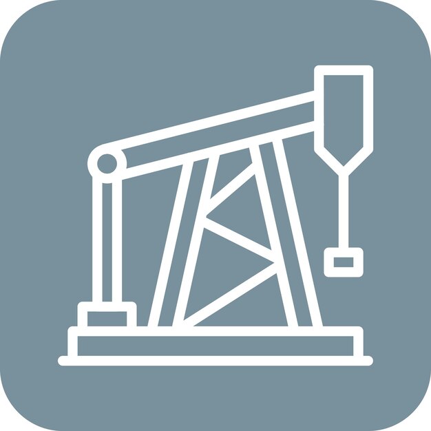 Икона нефтяного вектора бурения иллюстрация иконки нефтяной промышленности
