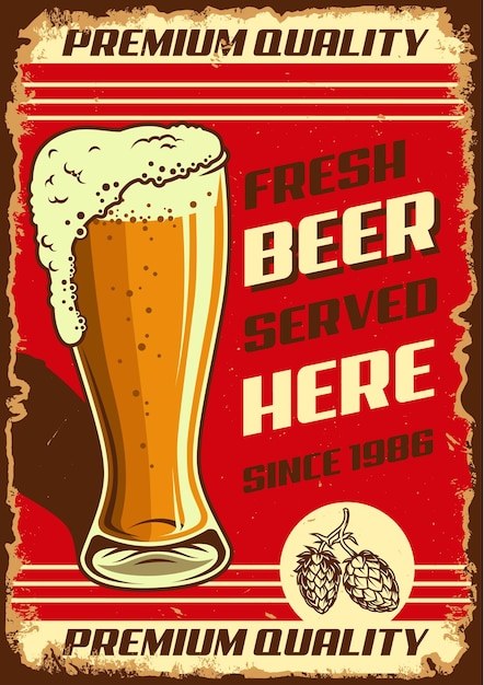 Vector drink beer banner