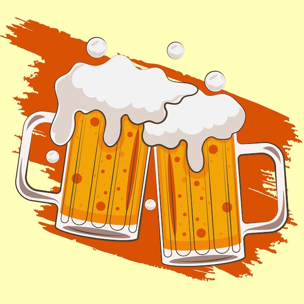 Drink Beer National Drink Beer Day Illustratie Vectorbeelden