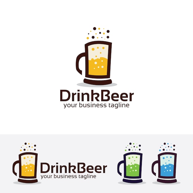 Drink bier logo sjabloon