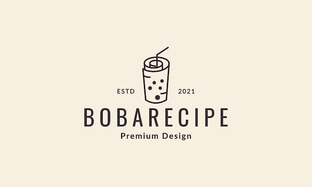 Напиток боба рецепт логотип вектор символ значок дизайн иллюстрации