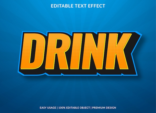 Drink bold text effect  