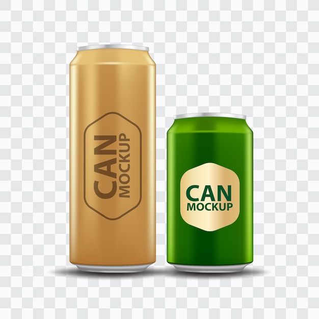 Vector drink can template front view