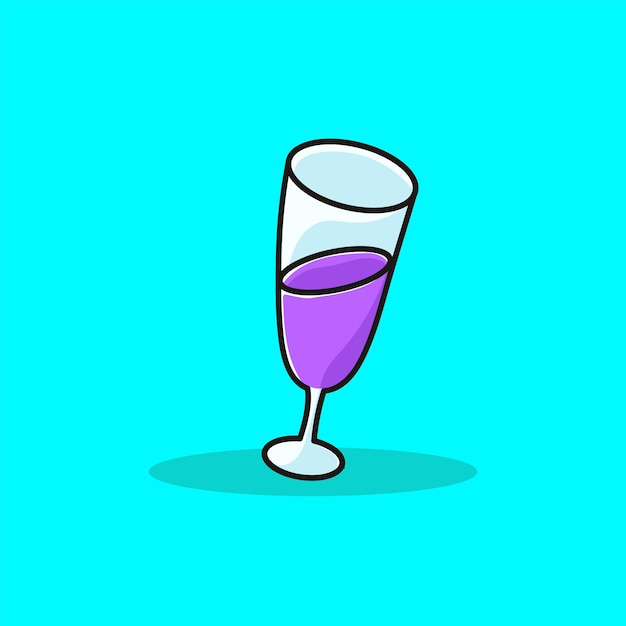 Drink cartoon mascot vector design flat cute smile expression grape purple