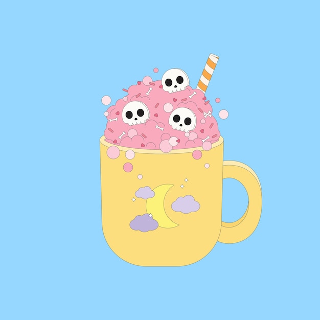 Vector drink for halloween night vector illustration