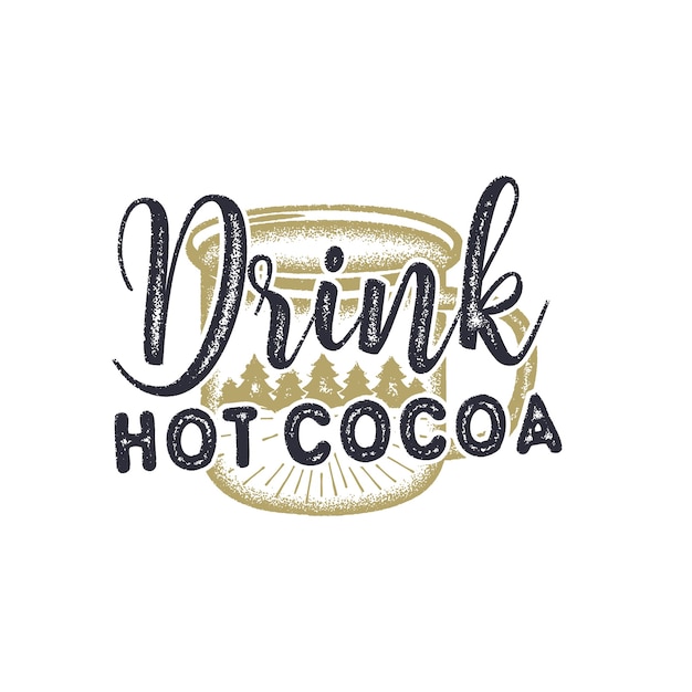 Drink hot cocoa illustration