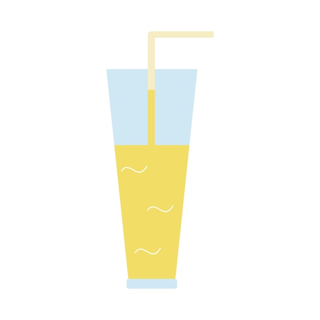 Drink limonade in een glas met een cocktailbuisje