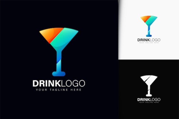 Drink logo-ontwerp met verloop