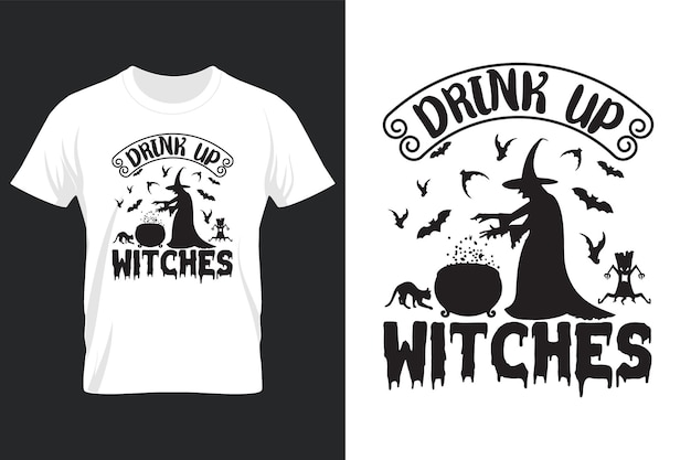 Drink op heksen, halloween svg t-shirt design