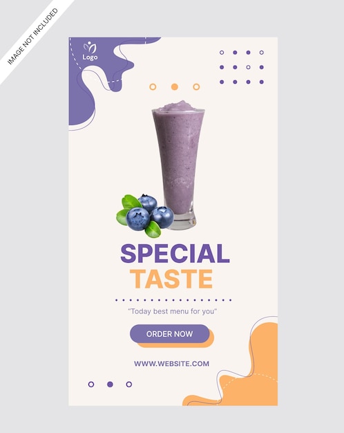 drink promotion instagram story design template