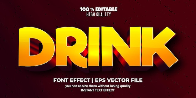 Drink text effect