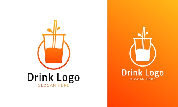 Drinkbeker-logo met verloopstijl