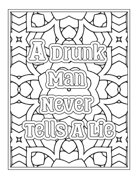 Drinking Quotes Coloring Pages for Kdp Coloring Pages