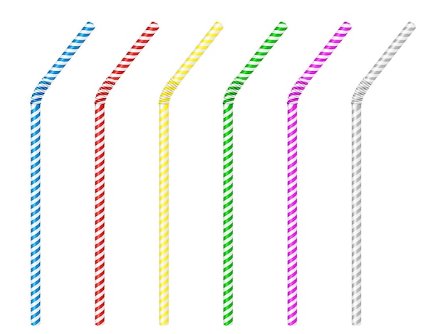 Vector drinking straw set