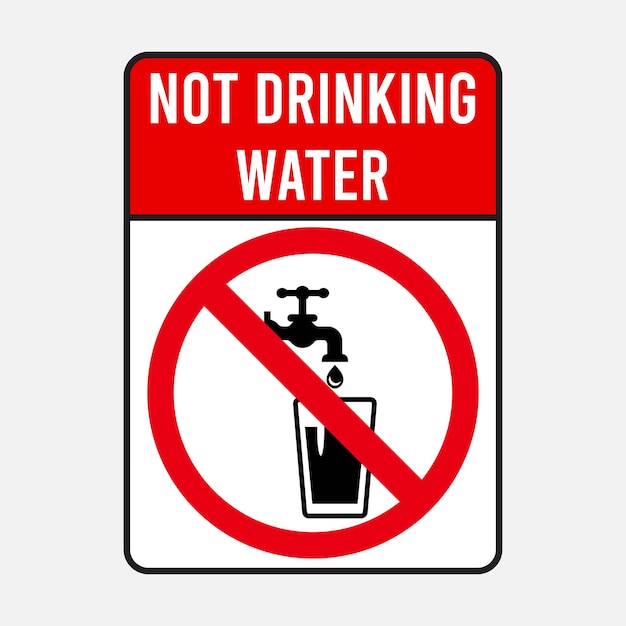 no drinking water sign