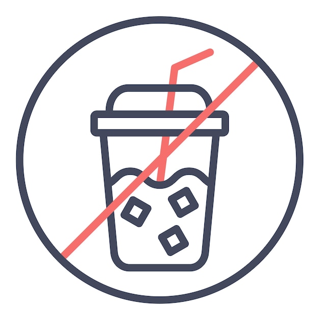 Vector drinks not allowed vector illustration style