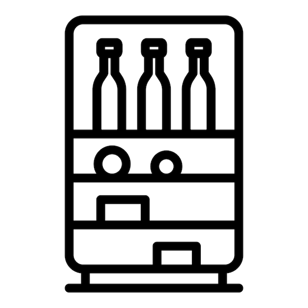 Premium Vector Drinks in the fridge icon Outline drinks in the fridge vector icon for web