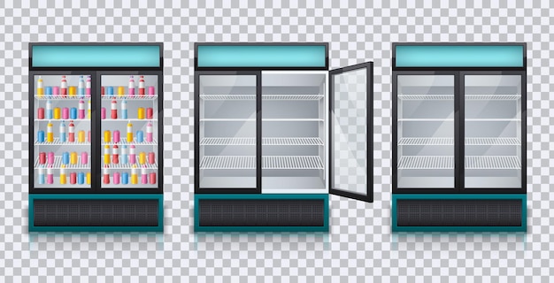 Vector drinks fridges set