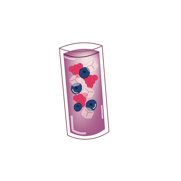 Drinks for the summer character Purple bloody marry icon