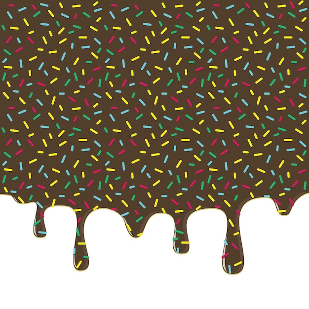 Dripping Chocolate Donut Glaze Background