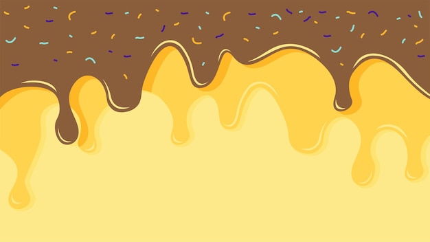 Dripping chocolate ice cream background