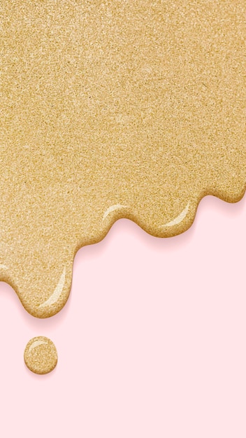 Vector dripping creamy glitter golden mobile phone wallpaper vector