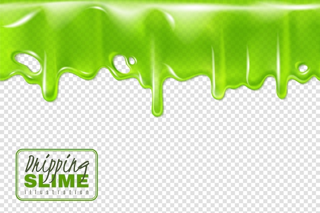 Dripping green slime illustration