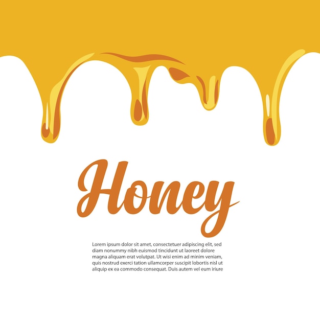 Dripping honey background vector design