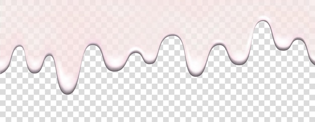 Капающая розовая сливочная жидкость, пончик, йогурт с джемом, мороженое. пончиковая глазурь. карамель. вектор текстуры капель.