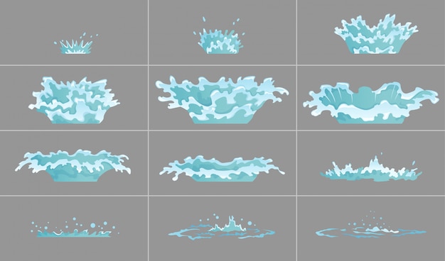 Vector dripping water effect set