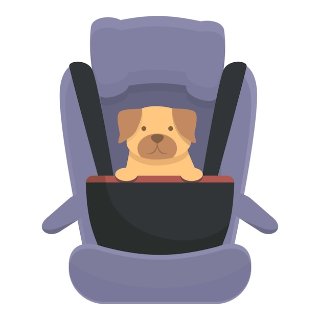 Drive animal icon cartoon vector dog travel cute interior