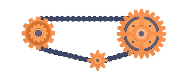 Drive belt with gears illustration