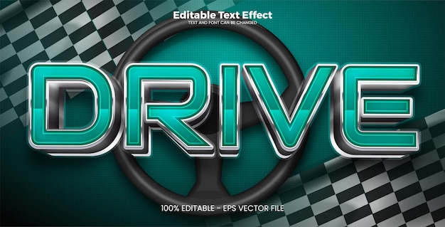 Drive editable text effect in modern trend style