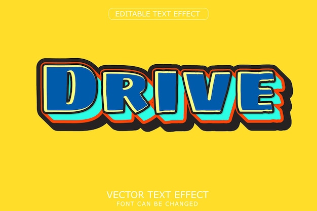 Vector drive text effect