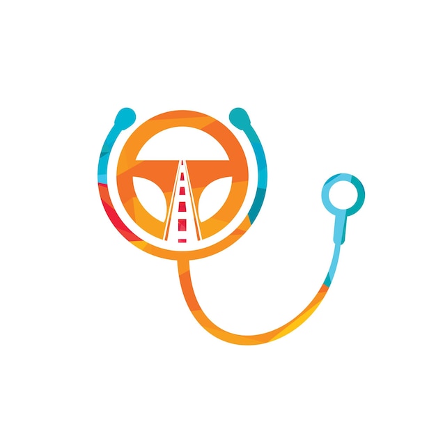 Driver medical vector logo design template